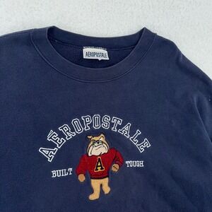 vintage AEROPOSTALE BUILT TOUGH EMBROIDERED CREWNECK SWEATSHIRT XXL bulldog